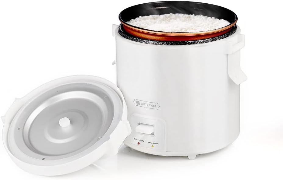 White Tiger Rice Cooker, 1.0L Mini GoTinySpace