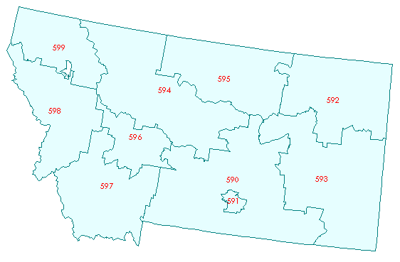 Montana Zip Code Map 3digit zip code map