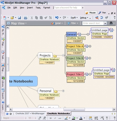 OneNote 2007 and MindManager come together