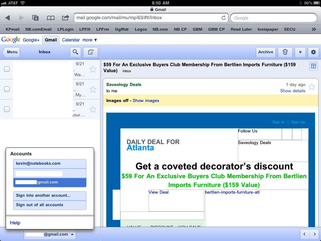 Gmail Mobile Gets Multiple Signin and More