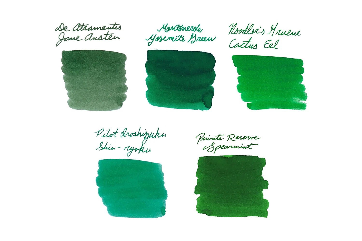 Medium Green Fountain Pen Ink Sample Set The Goulet Pen Company