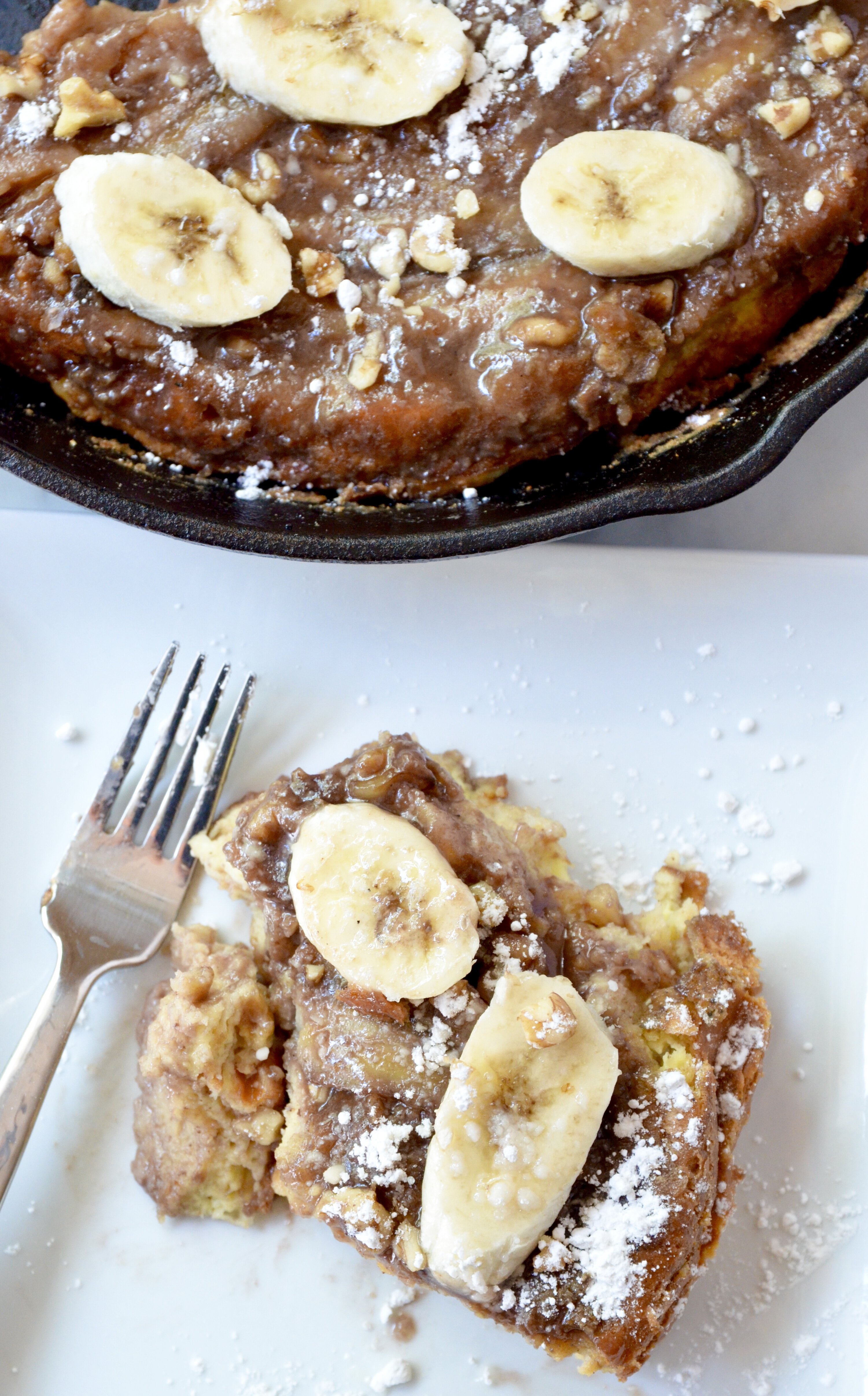 Caramel Banana Upside Down French Toast Bake • The Mundens
