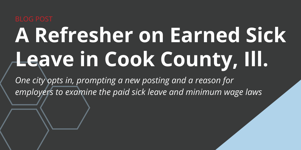 A Refresher on Earned Sick Leave in Cook County, Ill. GovDocs