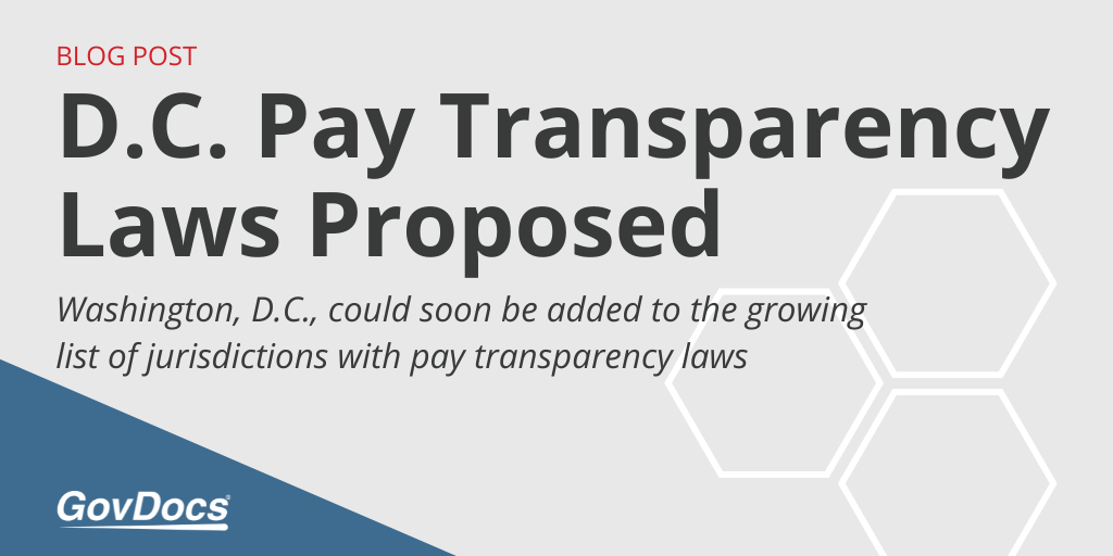 D.C. Pay Transparency Laws Proposed GovDocs