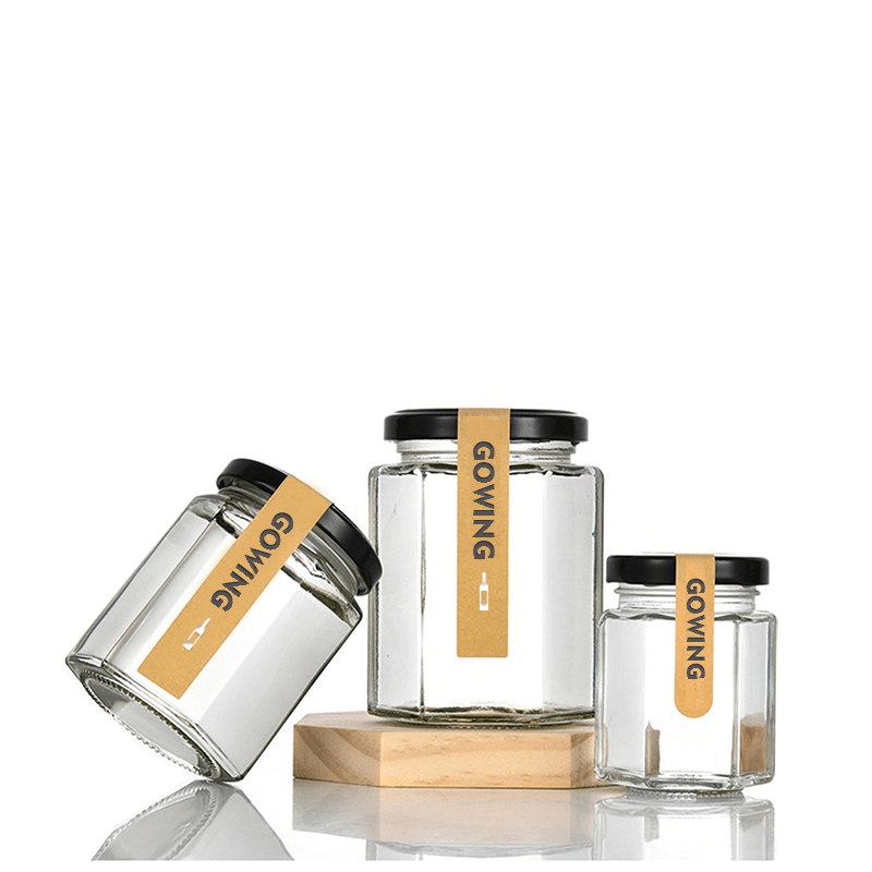 Wholesale 45ml Hexagonal honey jars With TwistOff Lid manufacturers