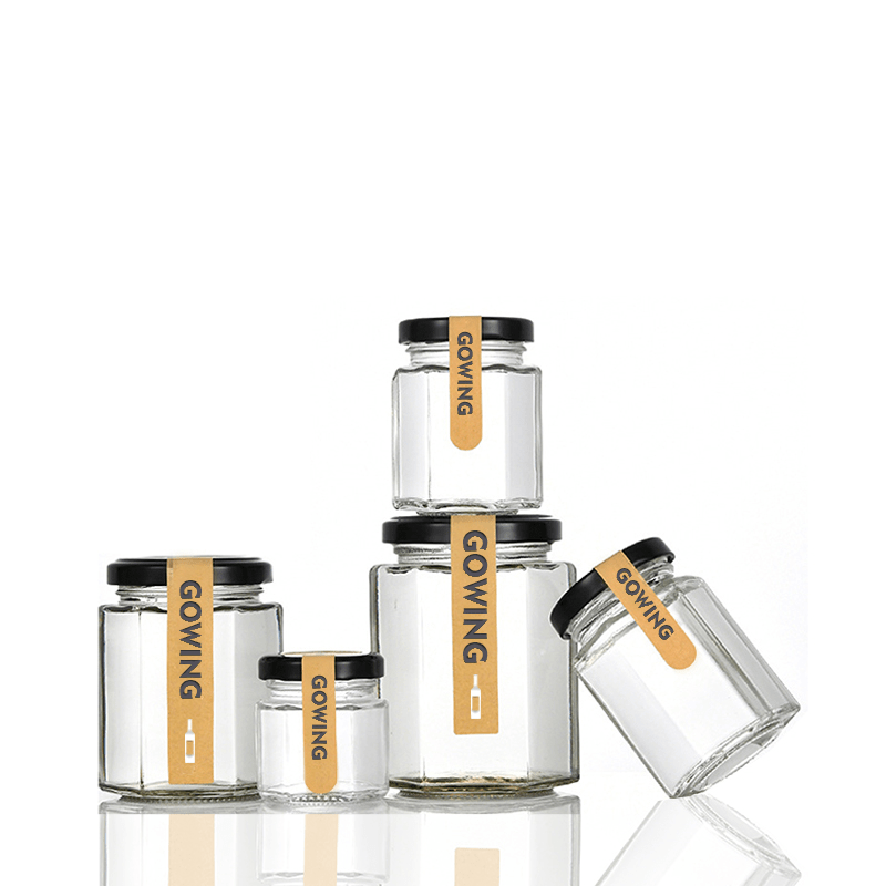 Wholesale 45ml Hexagonal honey jars With TwistOff Lid manufacturers