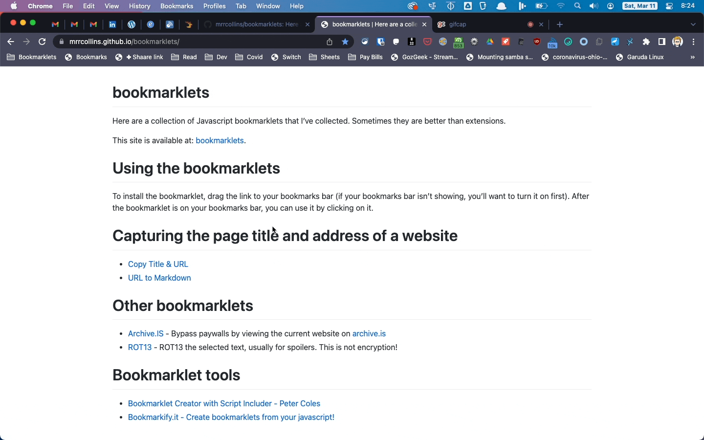 🔖 Goz's Bookmarklets GozGeek The Geek for All of Us