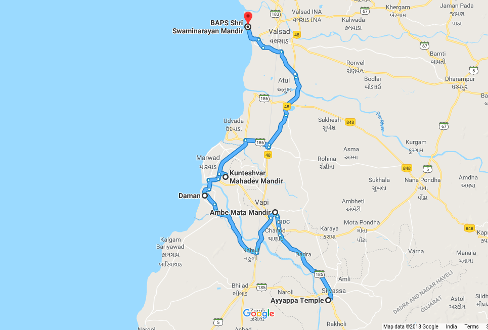 Vapi One day trip planner Namaste! Gozo cabs journey across India