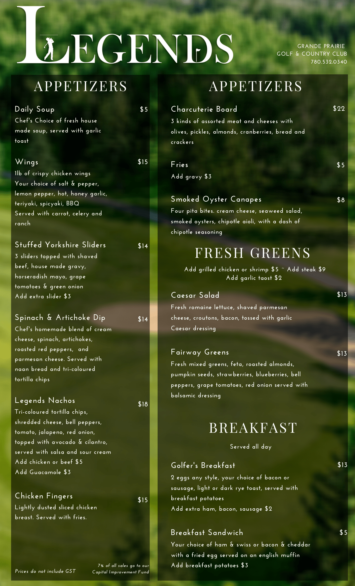 Restaurant Grande Prairie Golf & Country Club