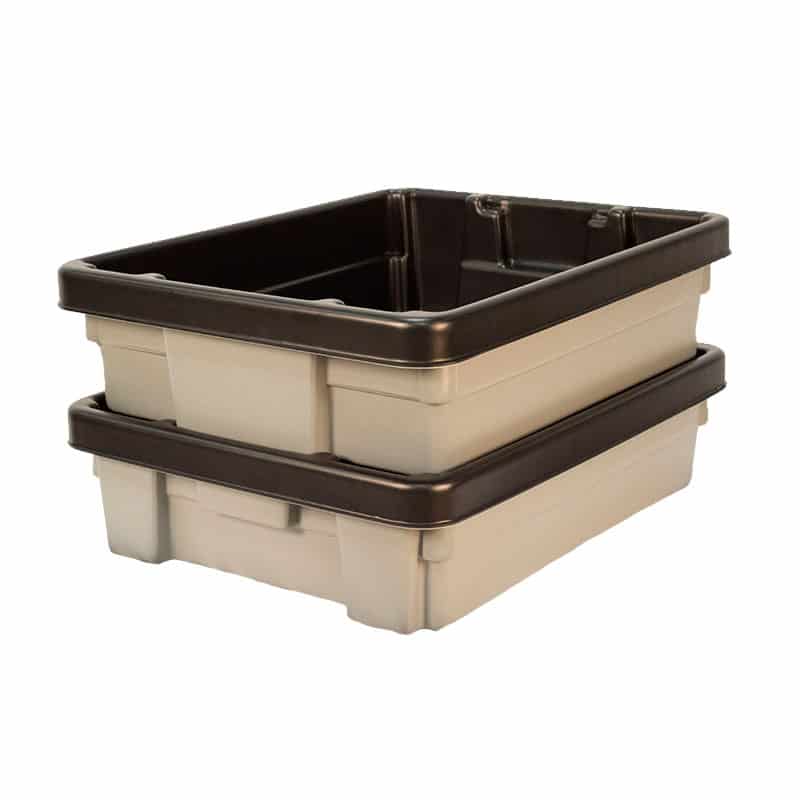 TwoTone Plastic Stackable Tubs / Nestable Tubs Greenwood Plastics