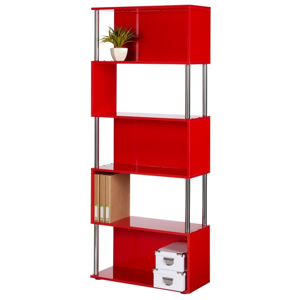 15 Ideas of Red Bookcases