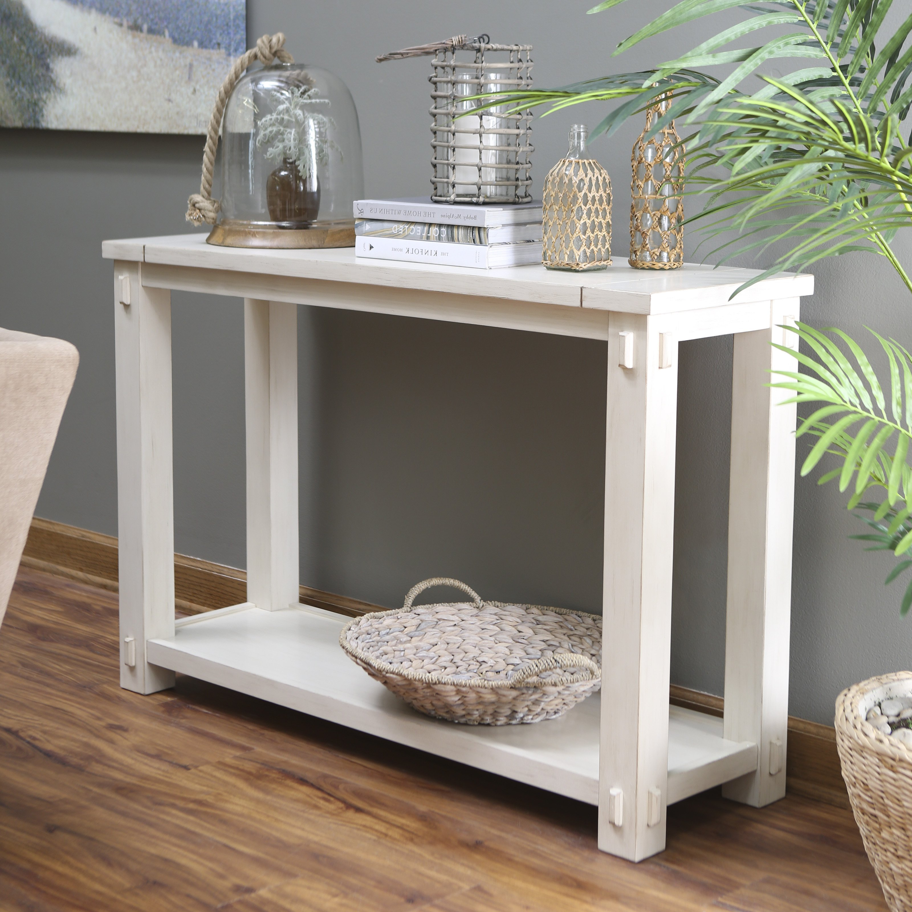 2021 Latest Antique White Distressed Console Tables
