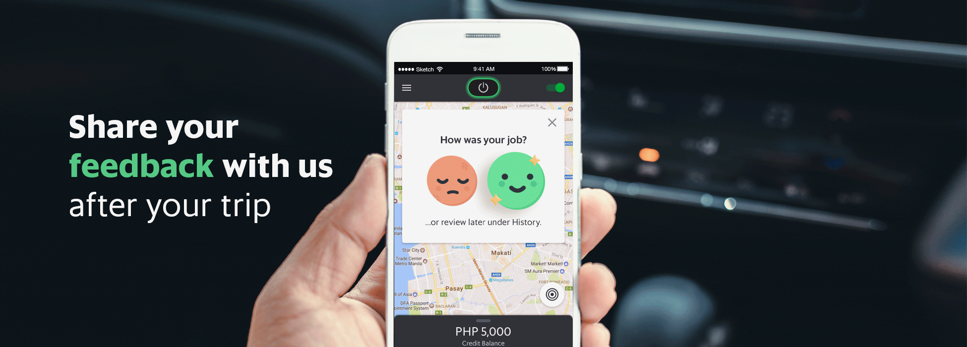 Rate your trip Grab PH