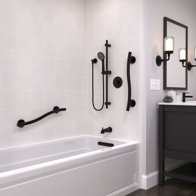 Should Shower Grab Bars Be Placed Inside or Outside the Shower
