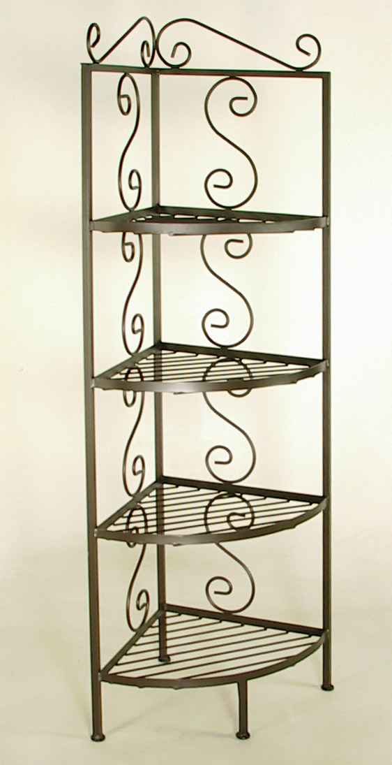 Corner Bakers Rack with Glass