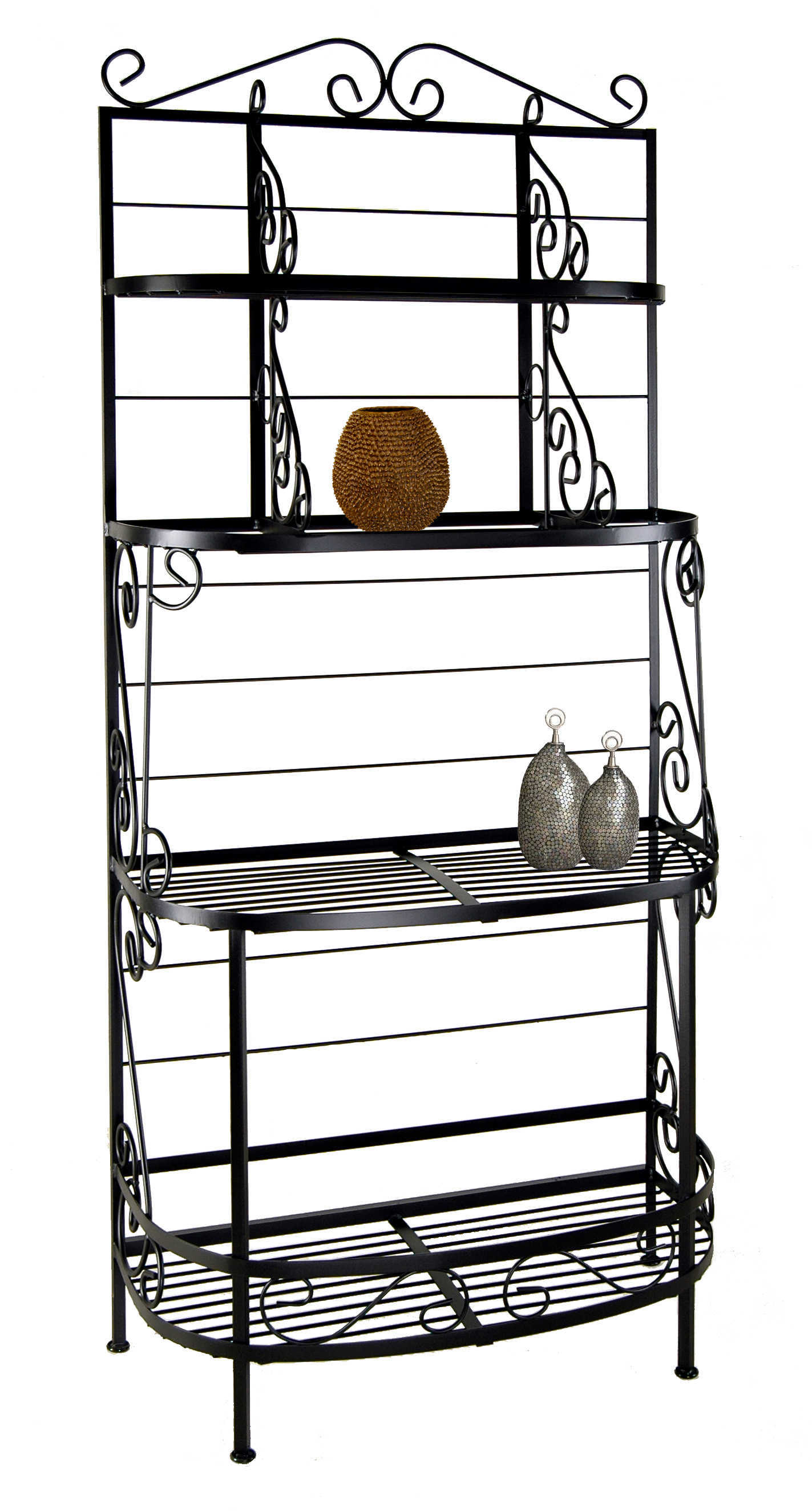 French Wrought Iron Bakers Rack