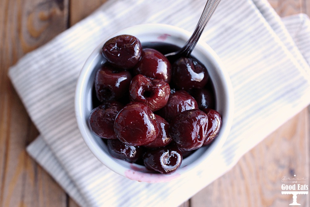 Roasted Bourbon Cherries Recipe Grace and Good Eats