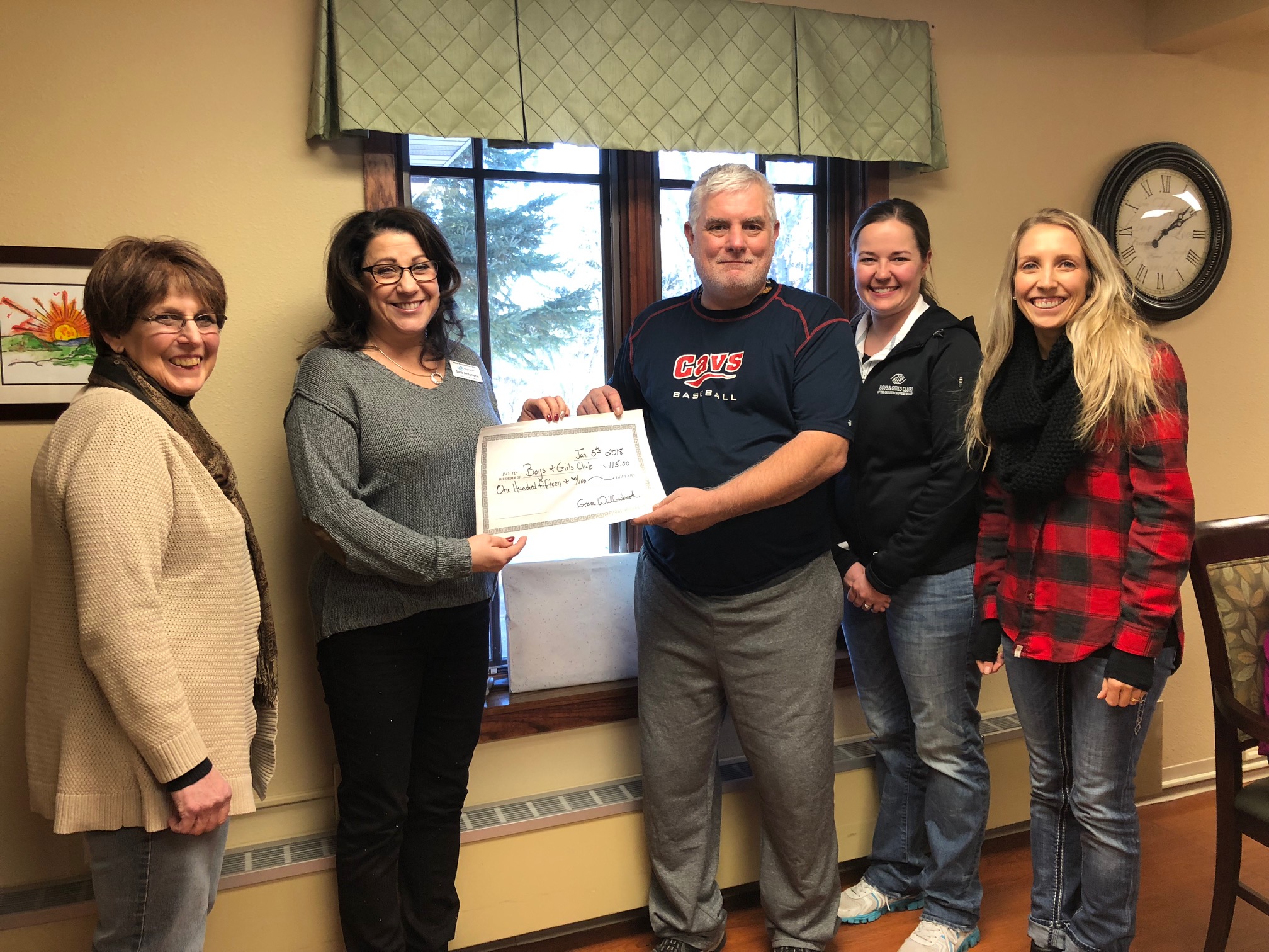 Grace Willowbrook Gives to Boys and Girls Club