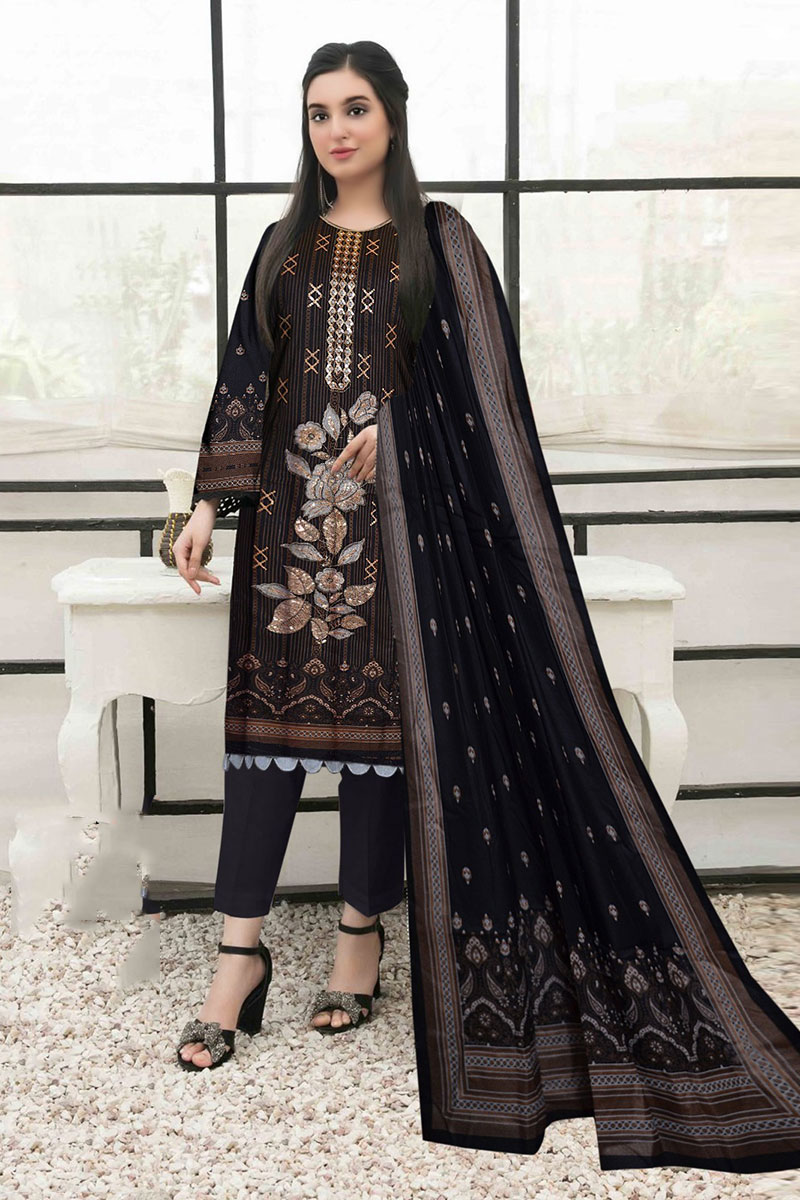 Bin Saeed 3pc Unstiched Dhanak Suit 3pcs Winter Collection 2023