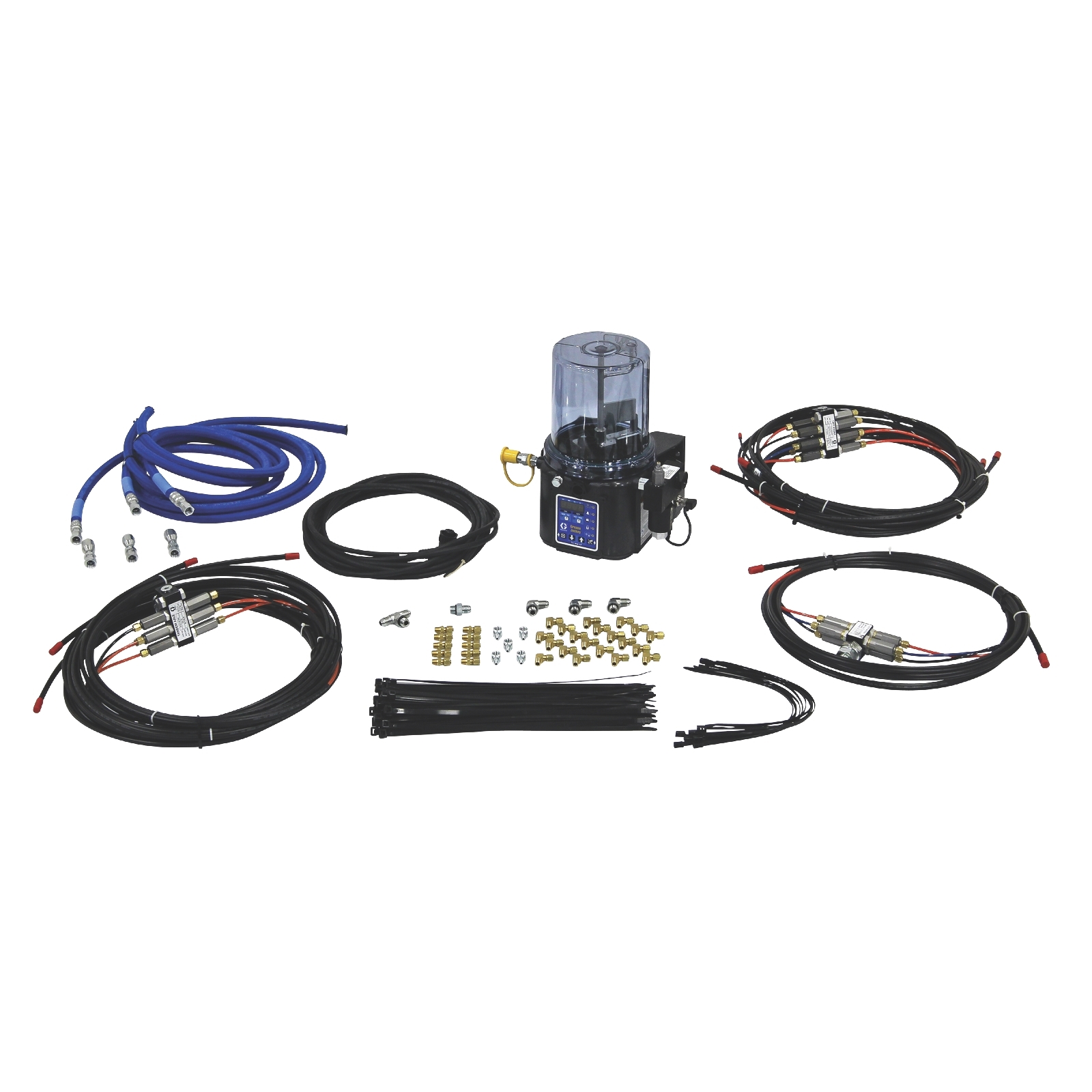 Electric Grease Jockey System Install Kits Greaseable Spring Pins, Drum Brakes, 4x2 Single