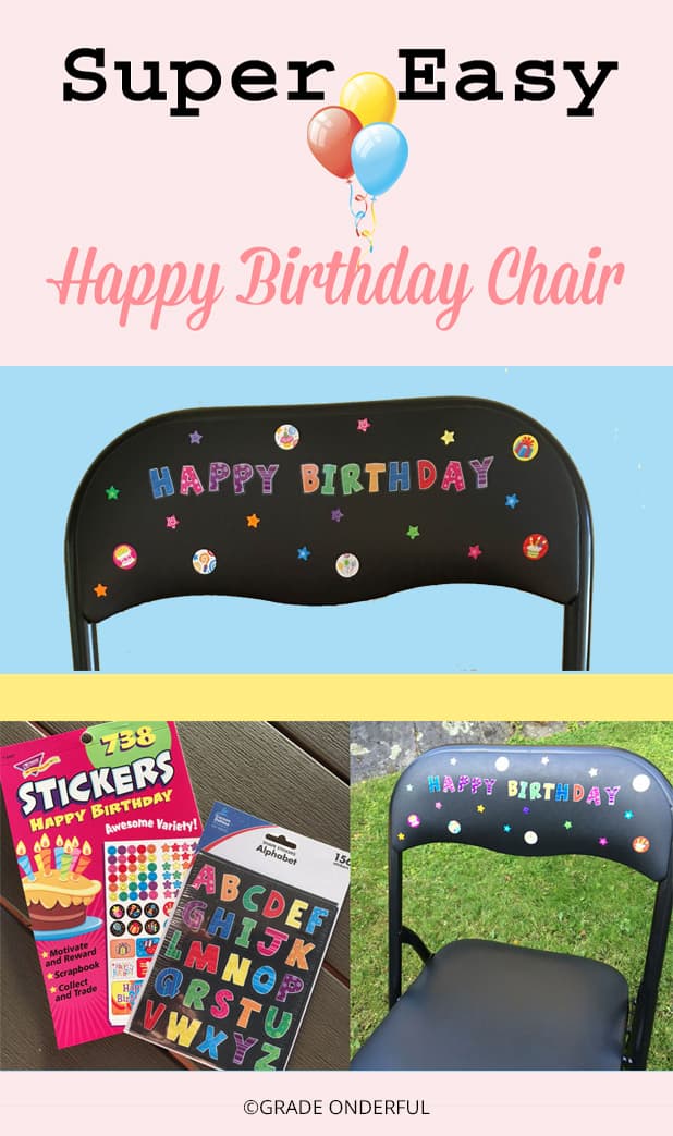 Quick 'n Easy Birthday Chair for Your Classroom » Grade Onederful