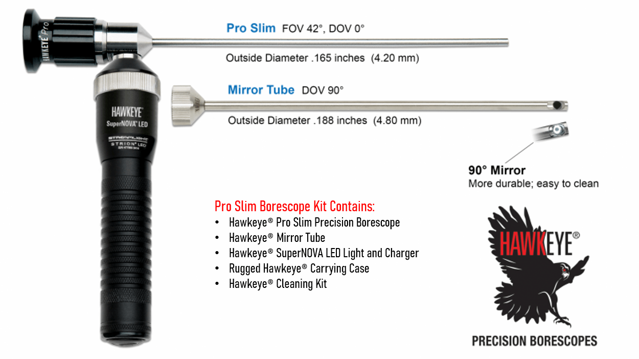 Hawkeye® Pro Slim Borescopes .165″ (4.20 mm) Gradient Lens Corporation