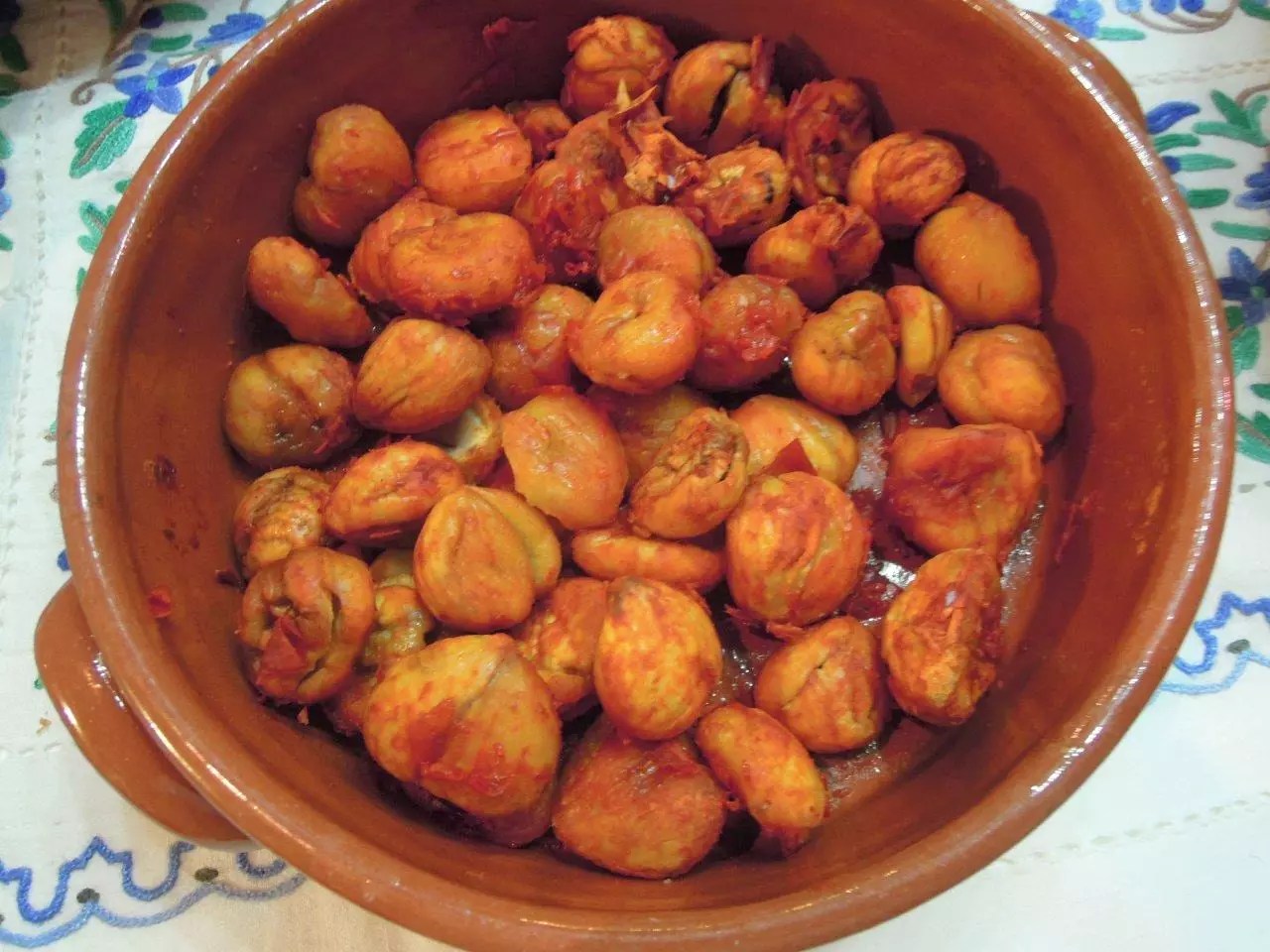 Castanhas com pimentão, que belo