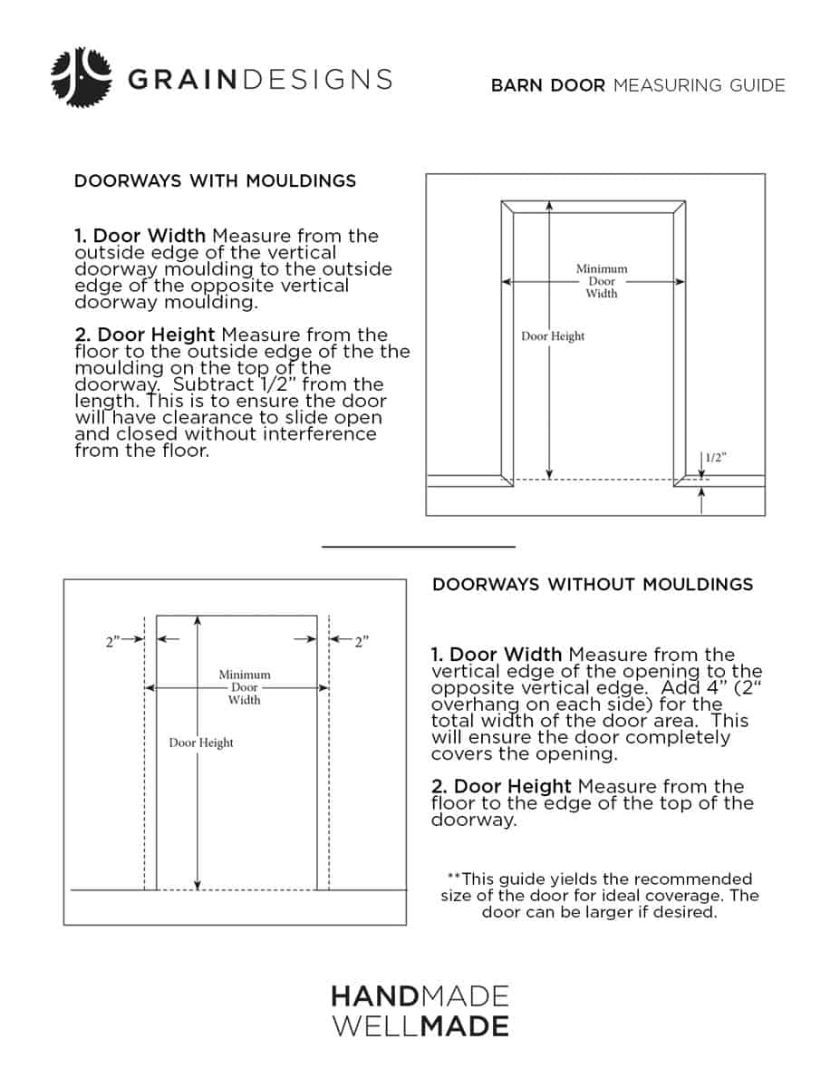 How to Measure for a Sliding Barn Door Grain Designs
