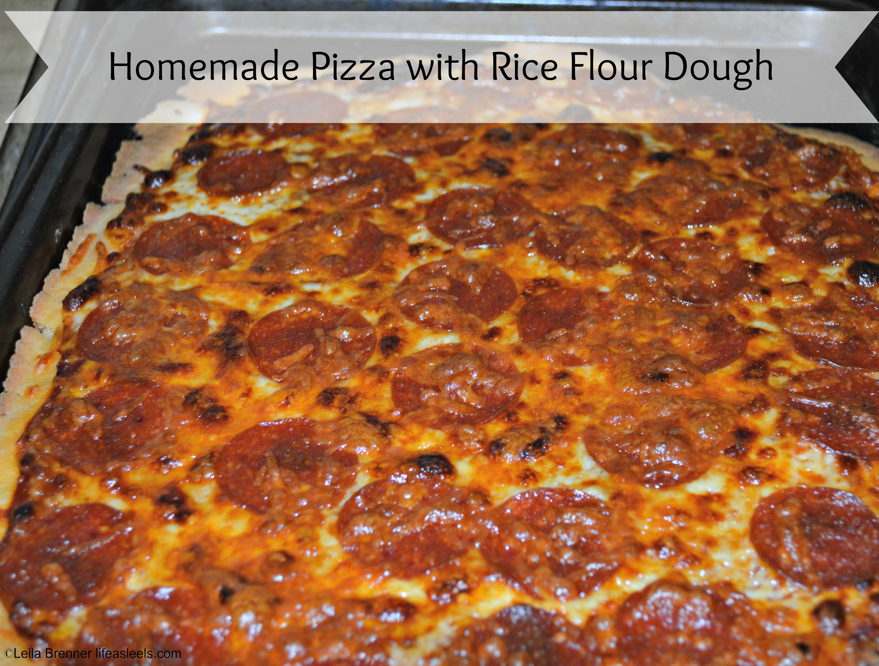 Homemade Pizza with Rice Flour Dough Grain Mill Wagon