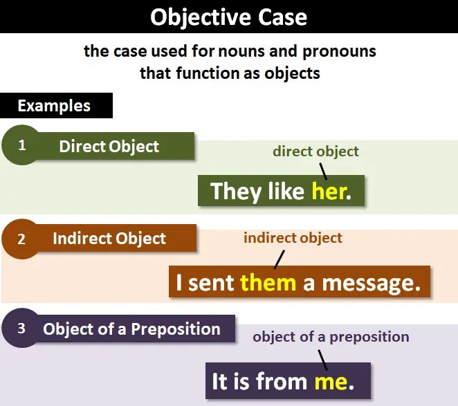 Objective Case Explanation and Examples