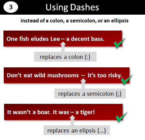 Dashes: Use and Examples