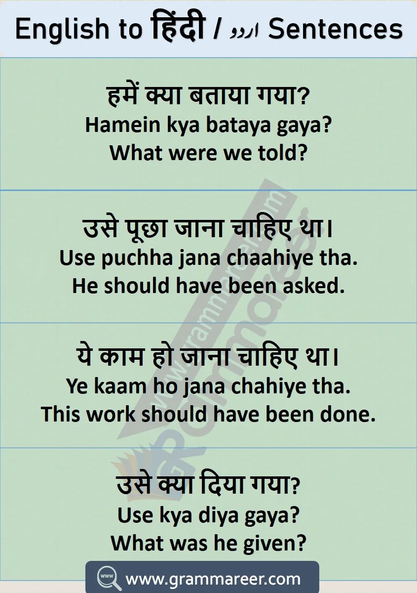 Translation Practice Set With Paragraphs Hindi To English Paragraph