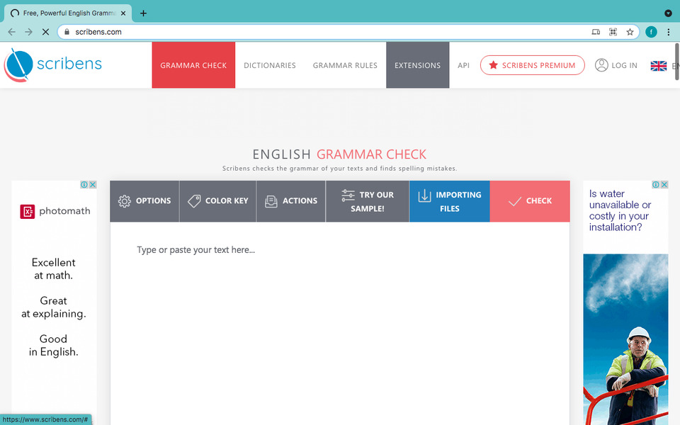 Free, powerful english grammar checker scribens