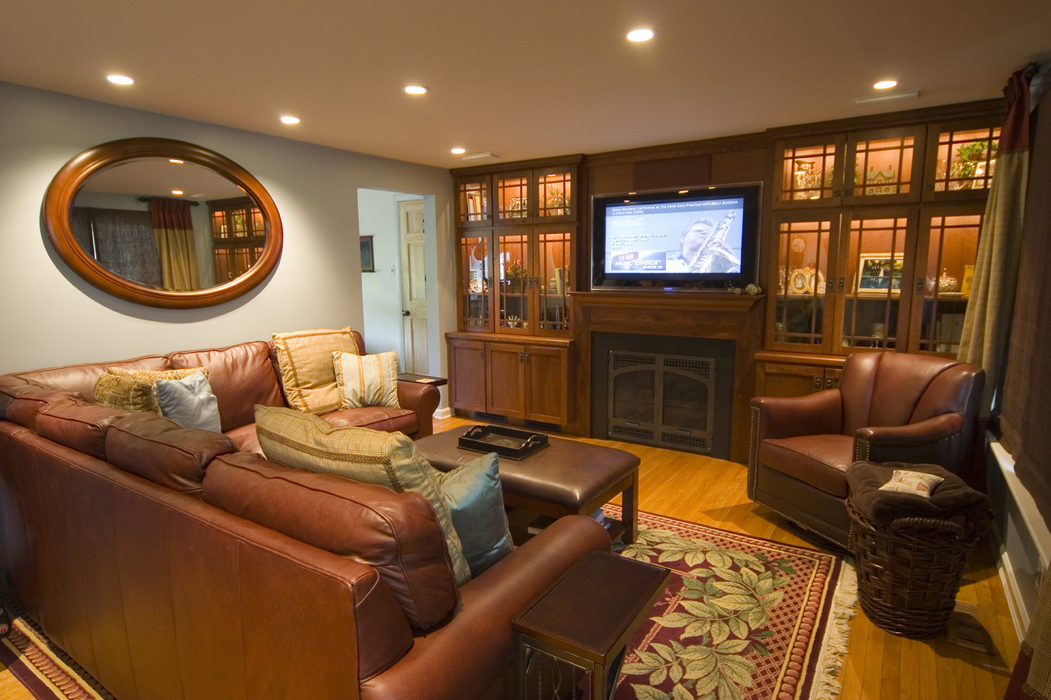A Warm And Inviting Living Room Gramophone