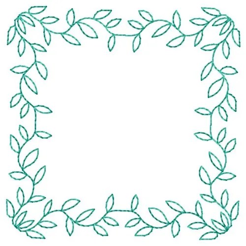 Leafy Frame Machine Embroidery Design Embroidery Library at