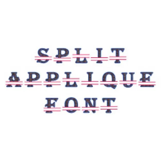 Split Applique Embroidery Font Classification embroidery fonts by
