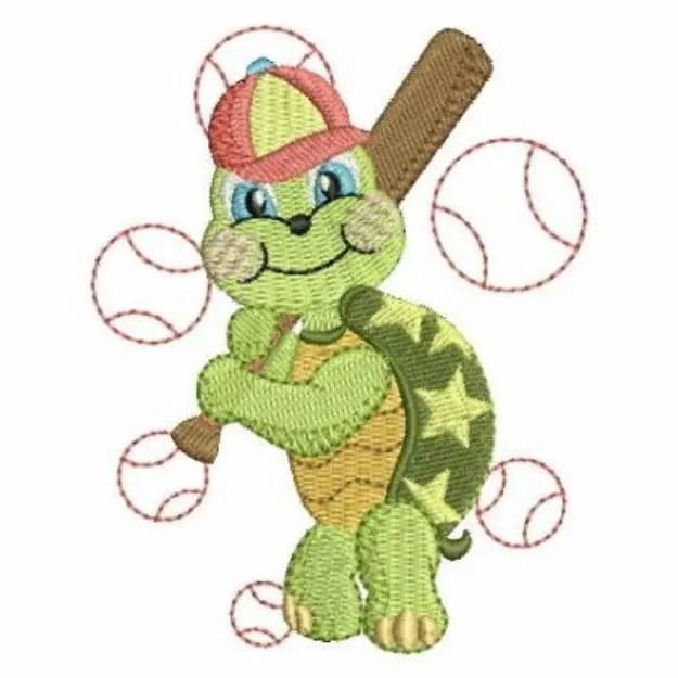 Baseball Turtle Machine Embroidery Design Embroidery Library at