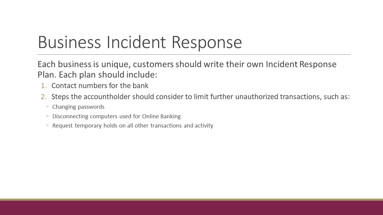 Corporate Account Takeover Grandview Bank