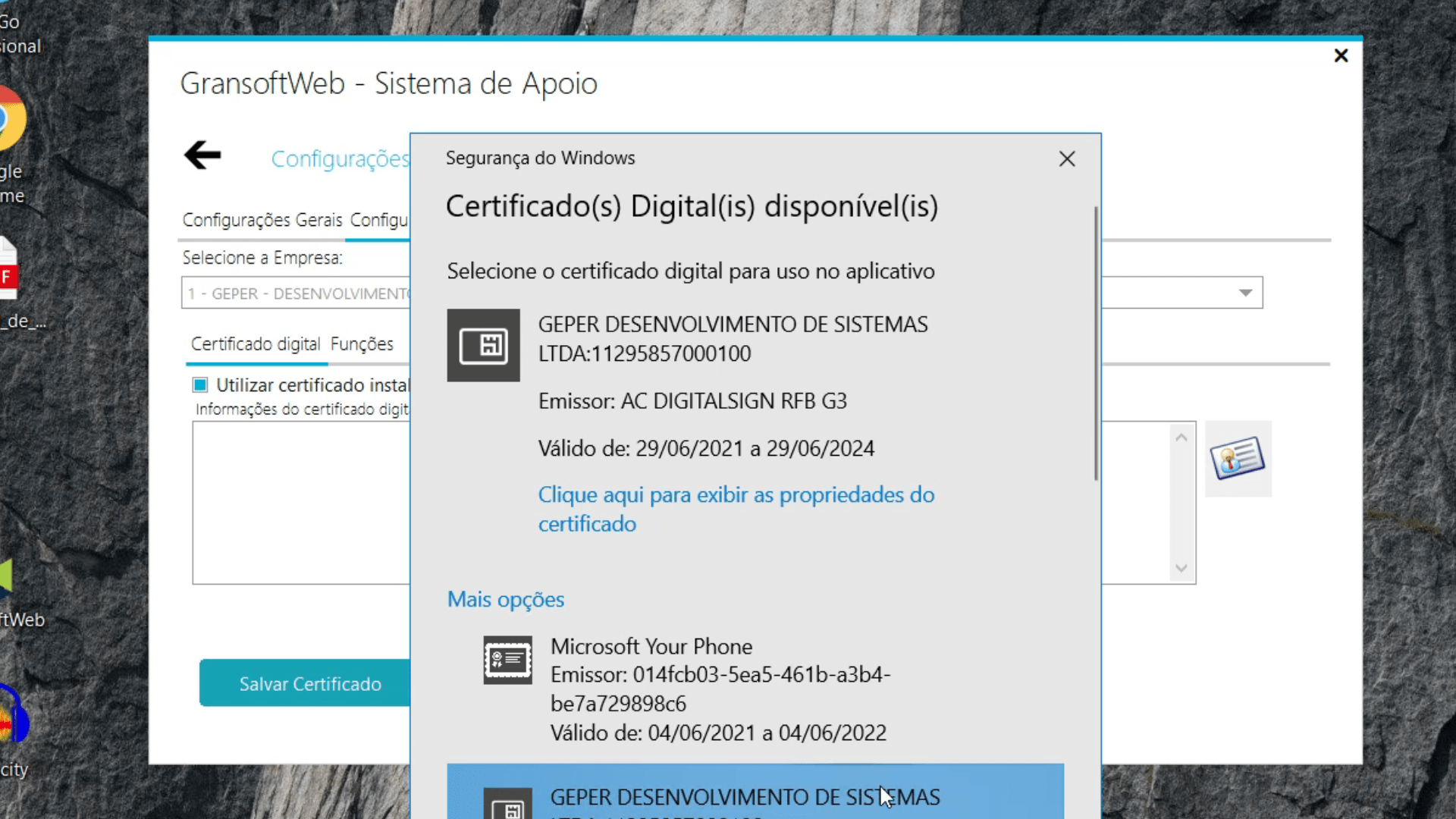 Configurando Certificados Digitais
