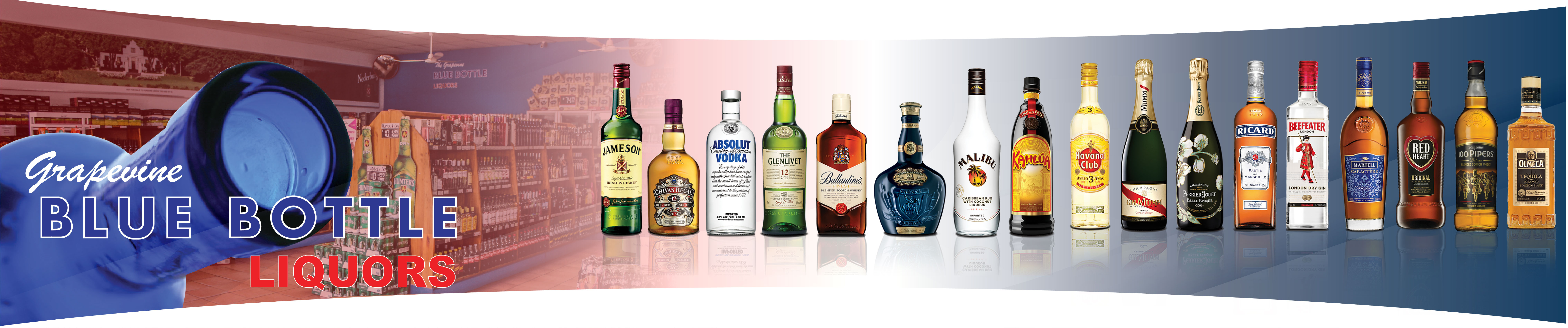 About Us Grapevine Blue Bottle Liquors