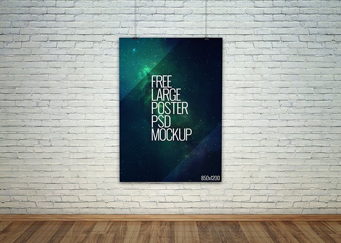 Large Poster PSD Mockup