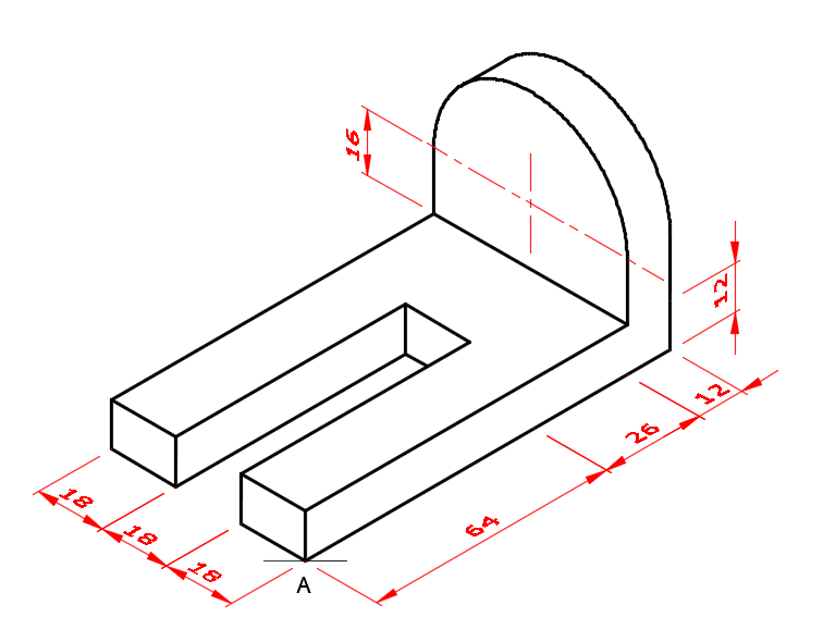 Isometric projection exercise 13