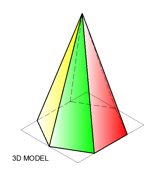 Solid Hexagonal pyramid