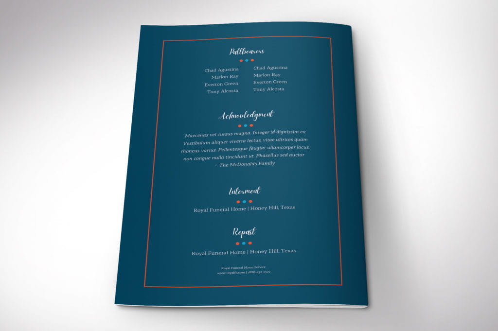 Black Princess Funeral Program Template