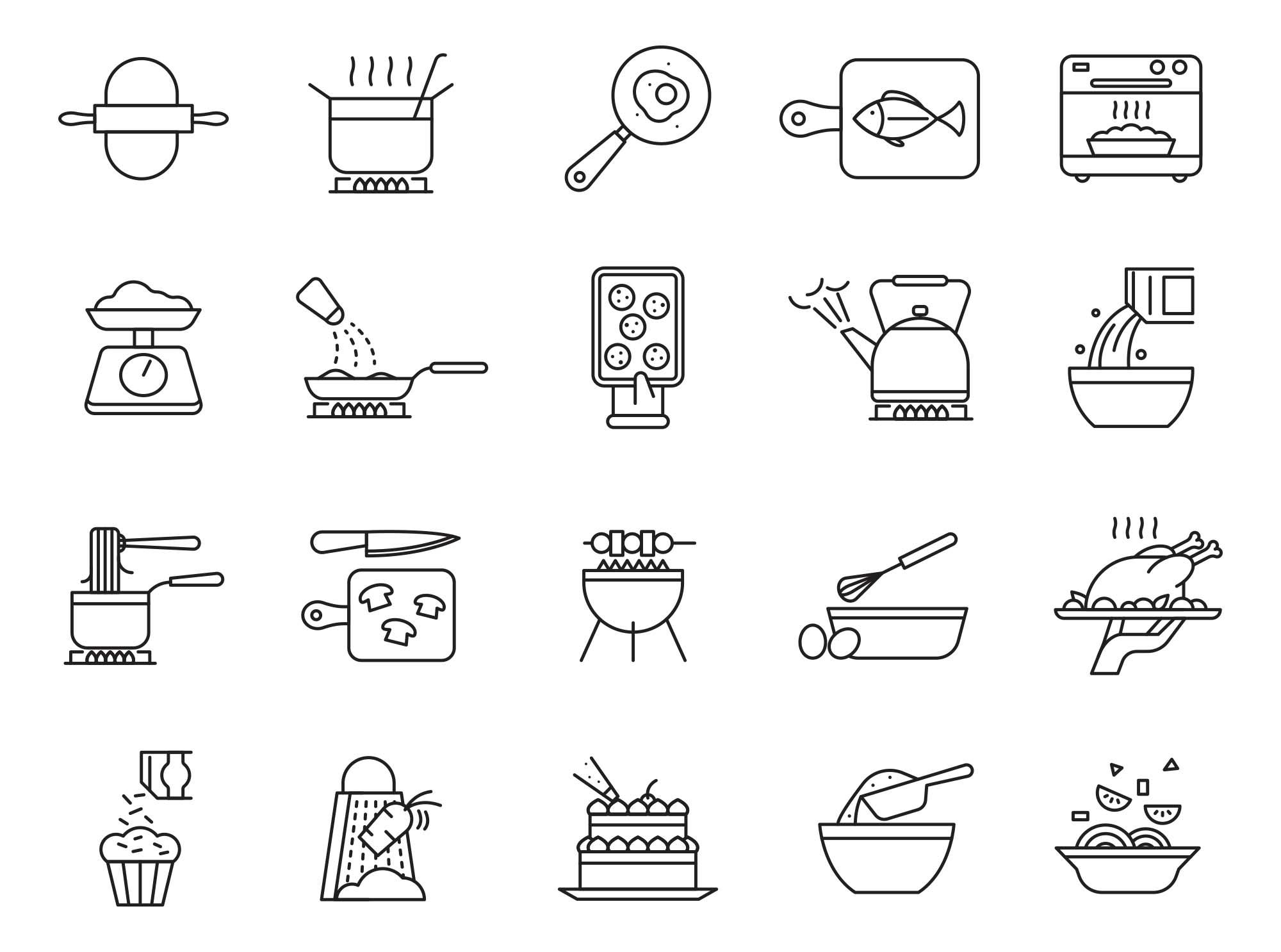 20 Cooking Vector Icons