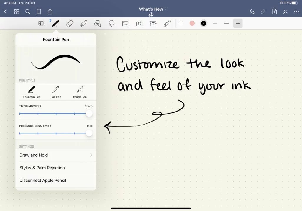Goodnotes Pen Settings A Beginner's Guide Graphic Pie