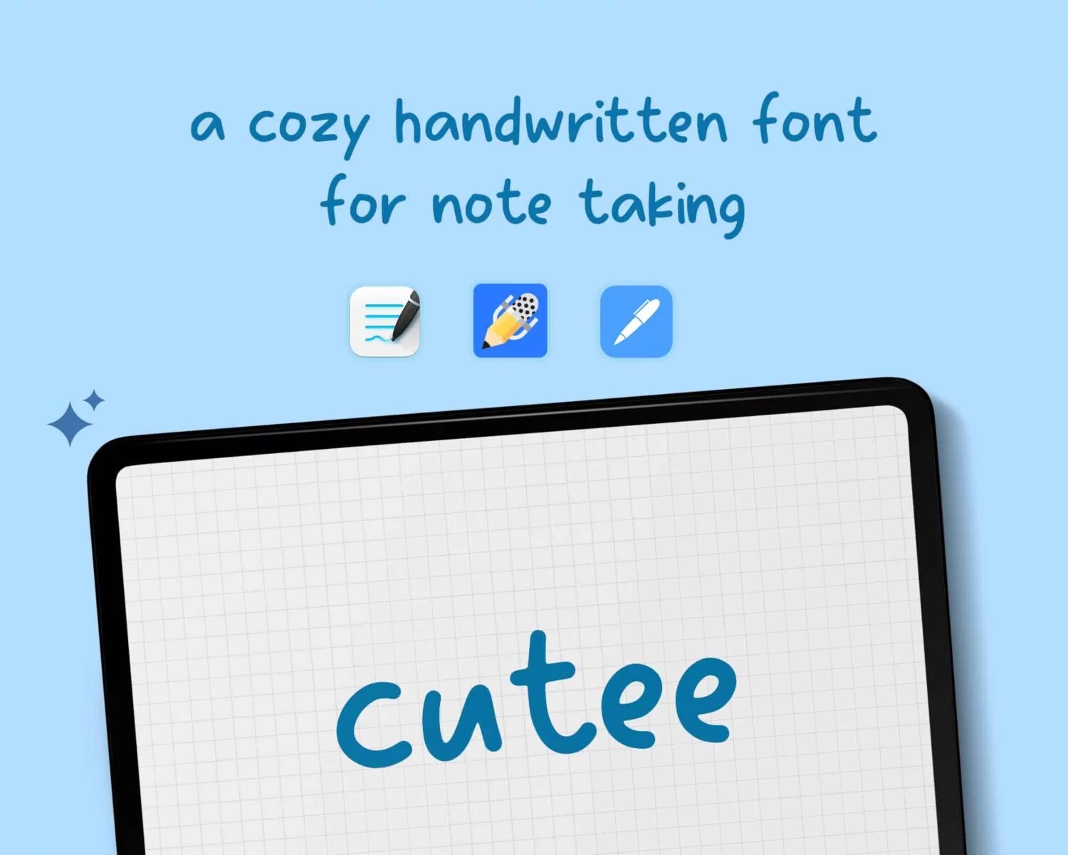 Handwriting Fonts For Goodnotes Graphic Pie