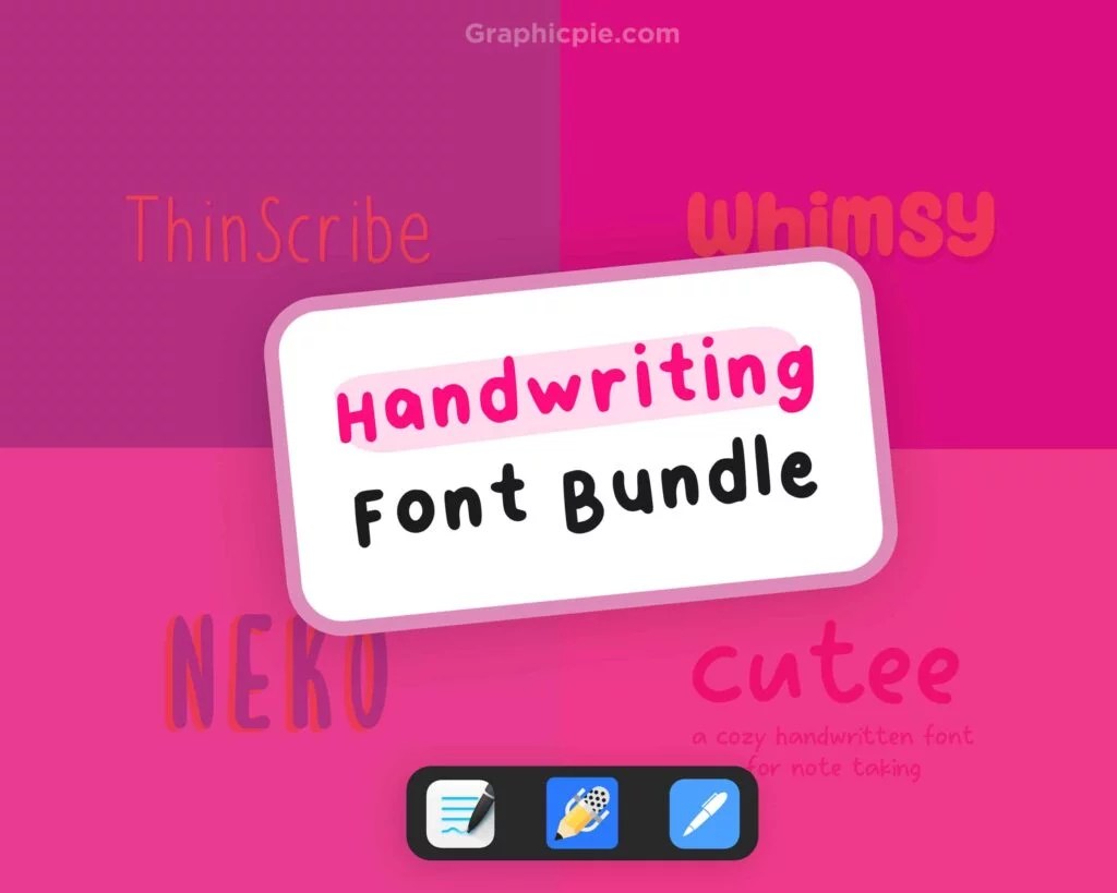 Handwriting Fonts For Goodnotes Graphic Pie