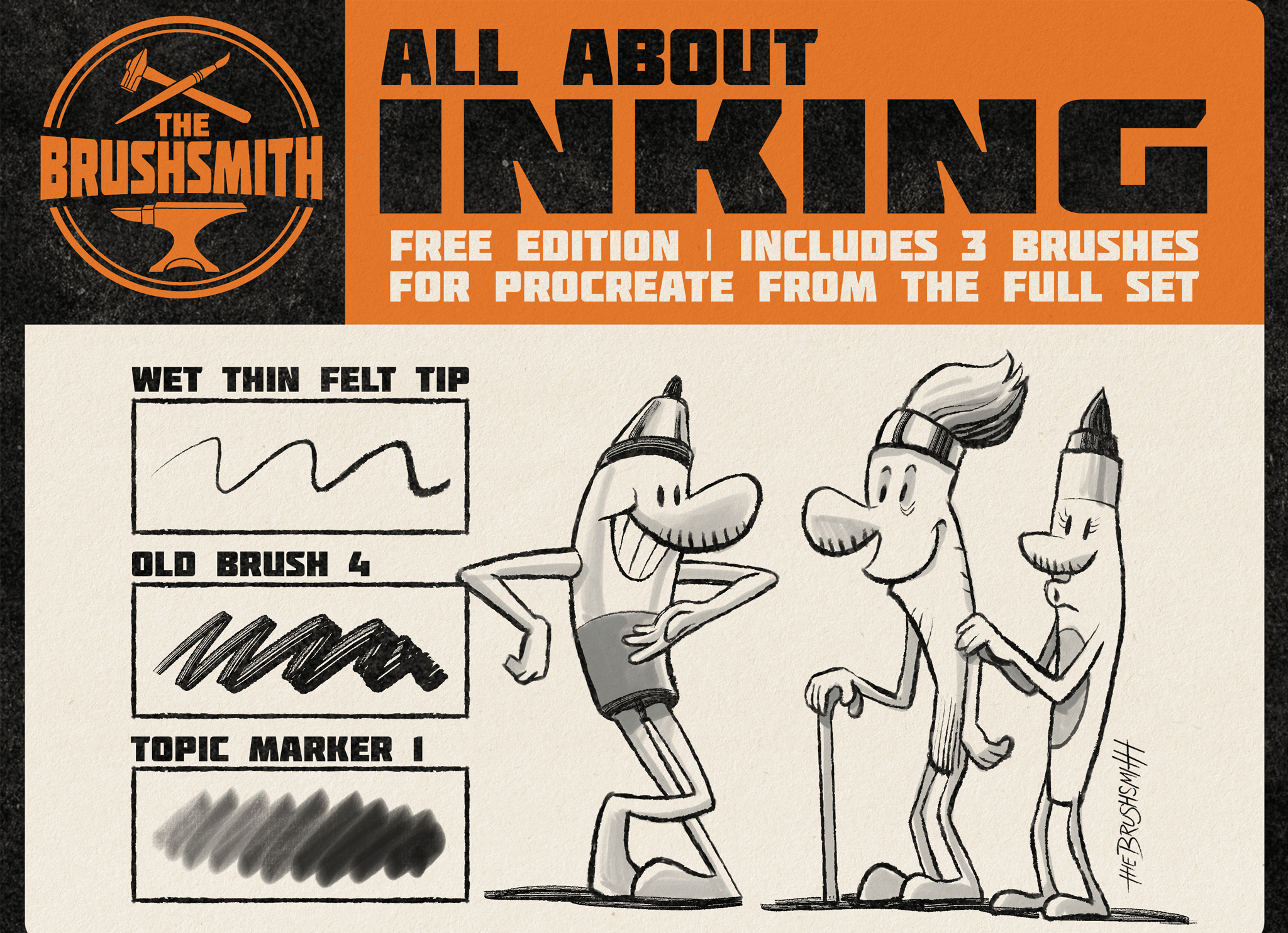 Comic Inking Procreate Brushes GraphicsBunker