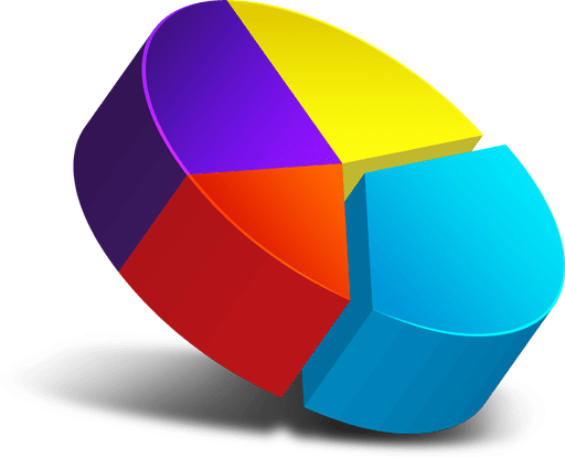 3D pie chart icon - GraphicsFuel